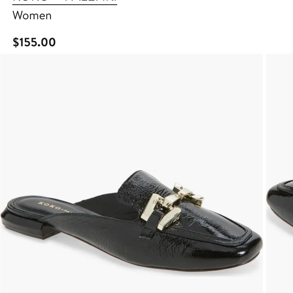 NEW $178 KOKO + Palenki Sagee Black Mule Slide Sandal 38 - Picture 7 of 7